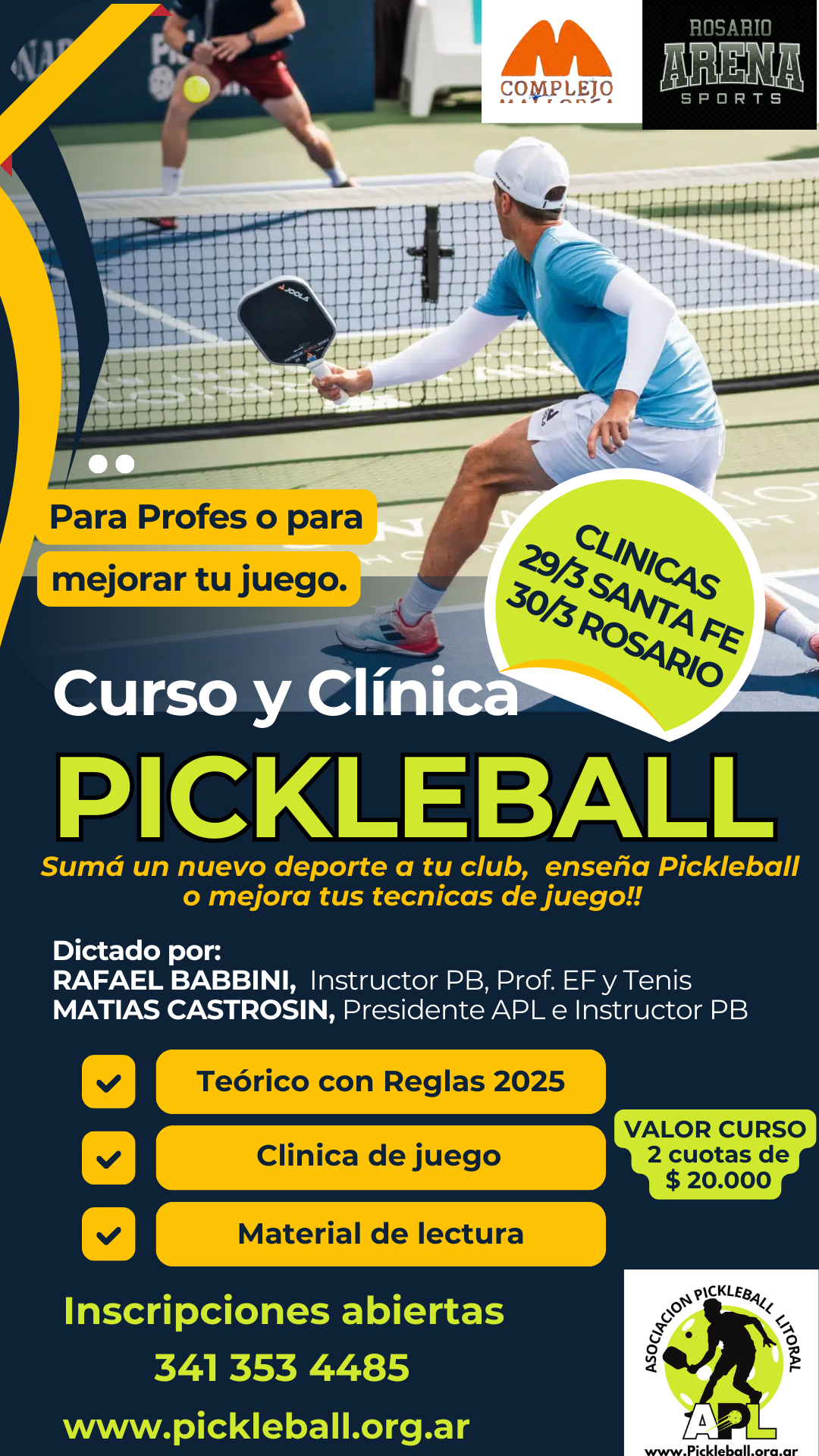 Curso clinica pickelball litoral