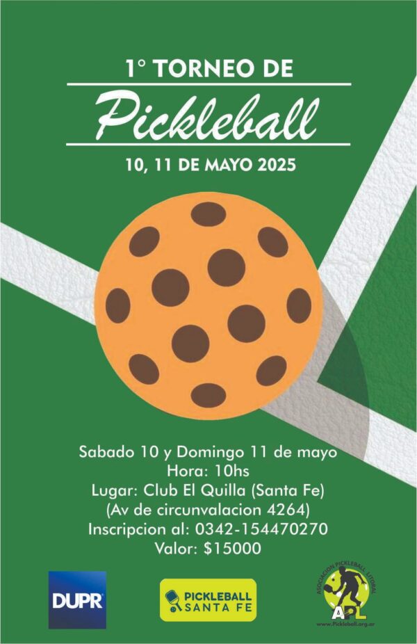 Primer Torneo de Pickleball  en Santa Fe de la Vera Cruz